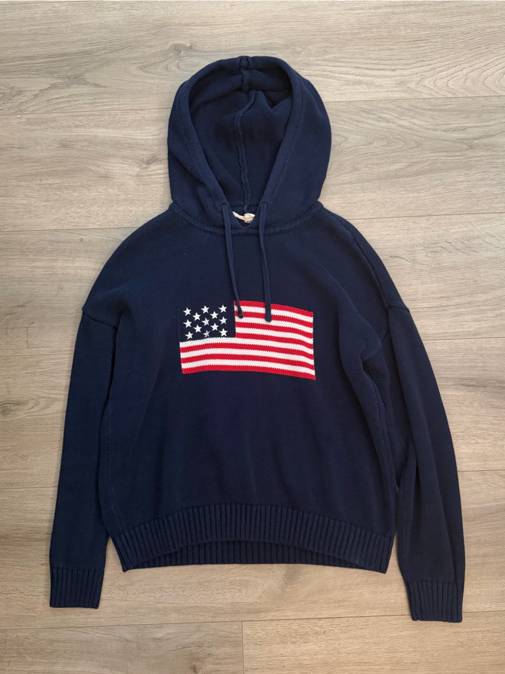 Navy American Flag Hoodie